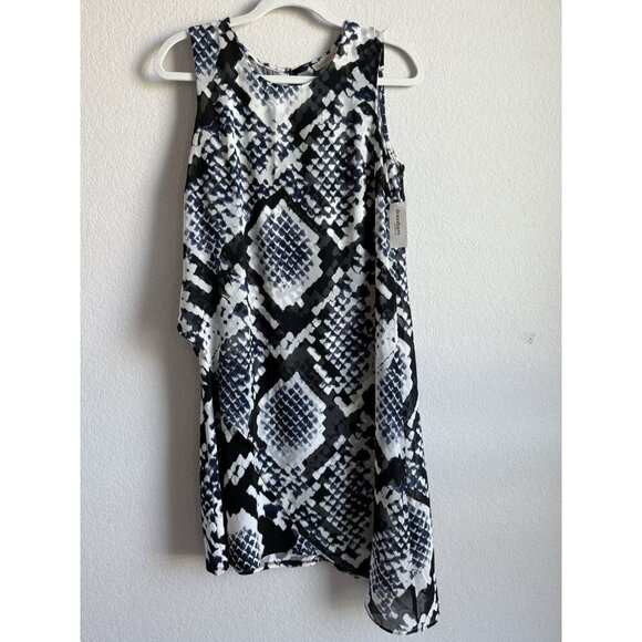 Cb Established 1962 Women’s Navy White  Sleeveless Animal Print Dress Size 6 NEW - Picture 13 of 13